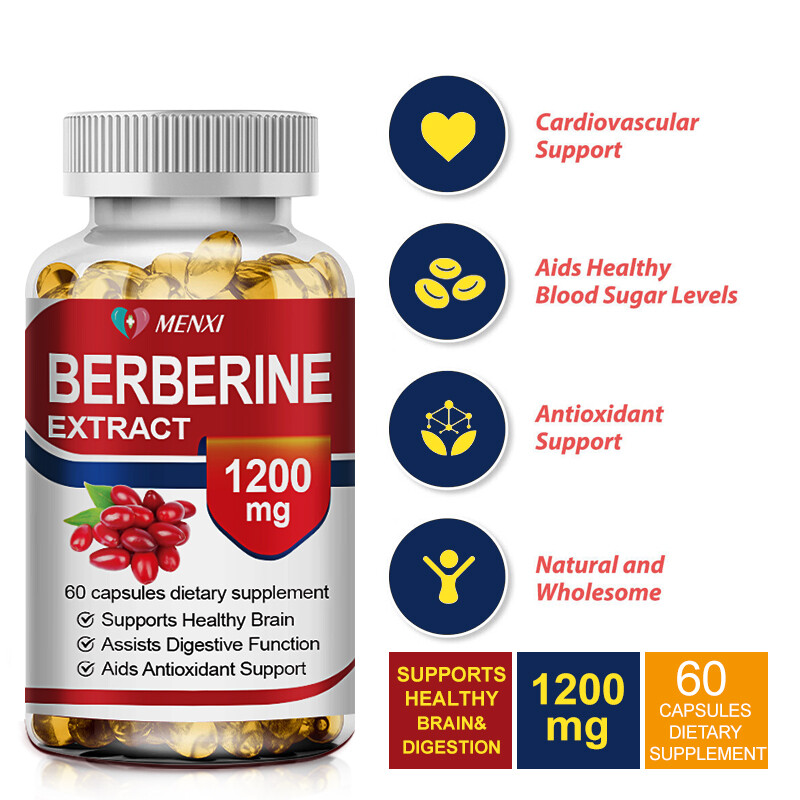 3 Packs Berberine 1200mg High Abosorption For Blood Sugar Immune 3 Months Supply
