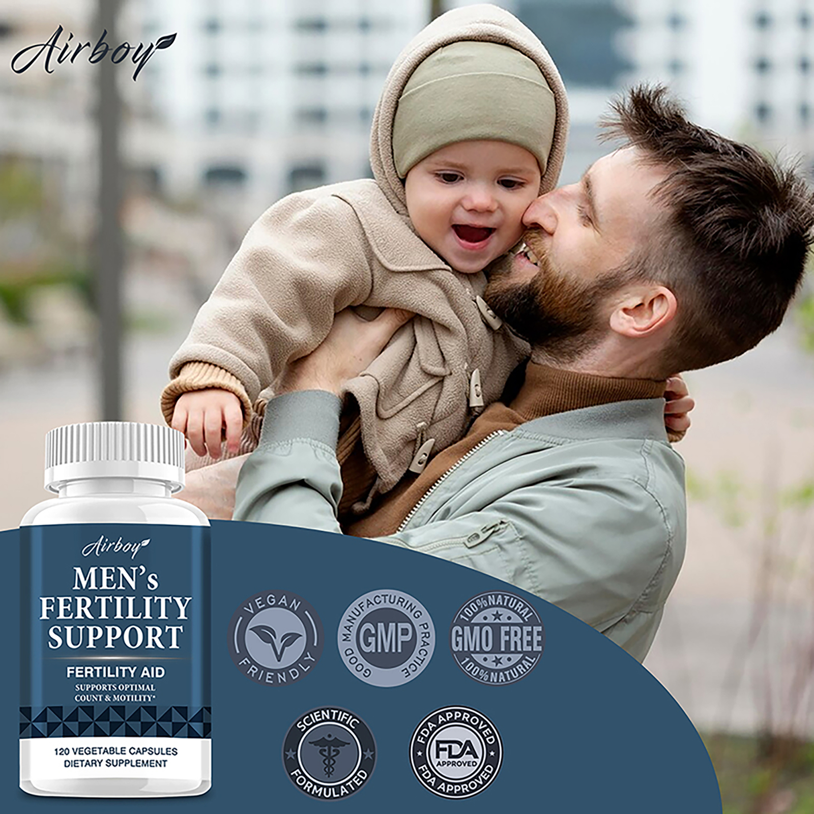 120pcs Men’s Fertility Support – Male Fertility Support,Reproductive Health