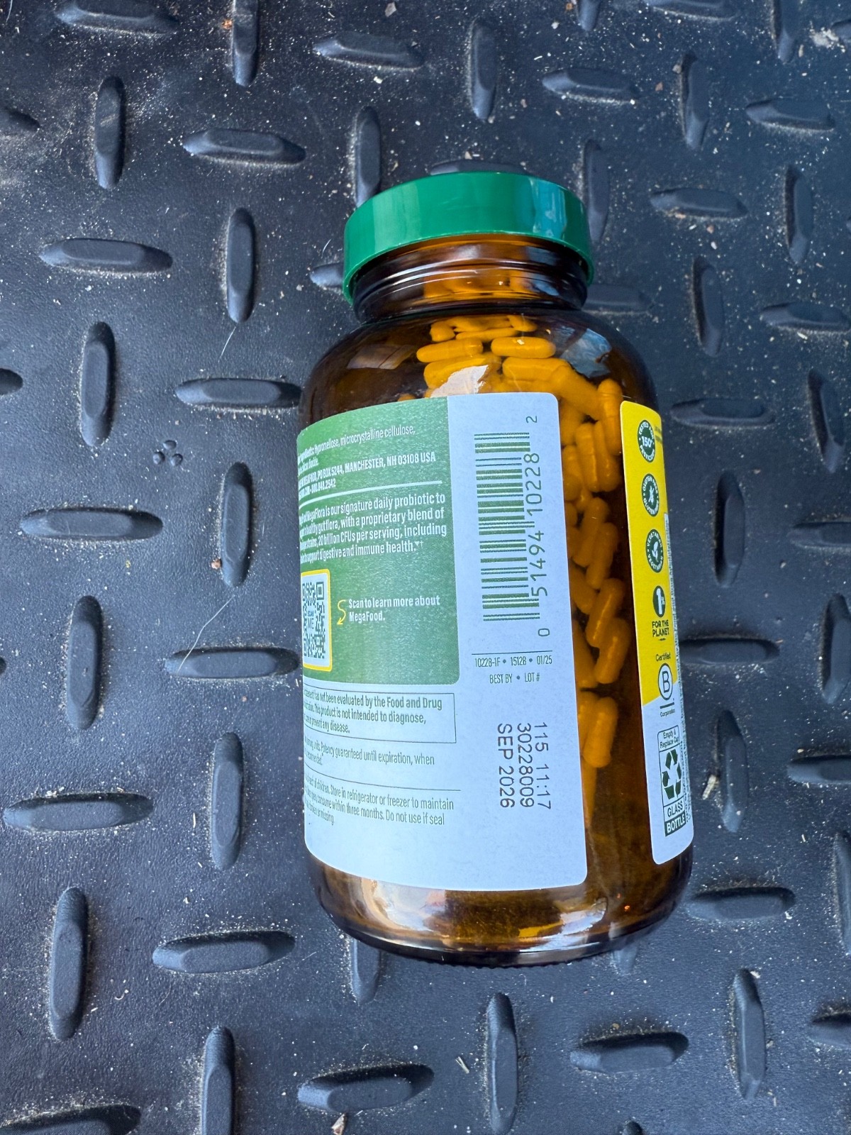 MegaFood MegaFlora Probiotic Daily 90 mini capsules