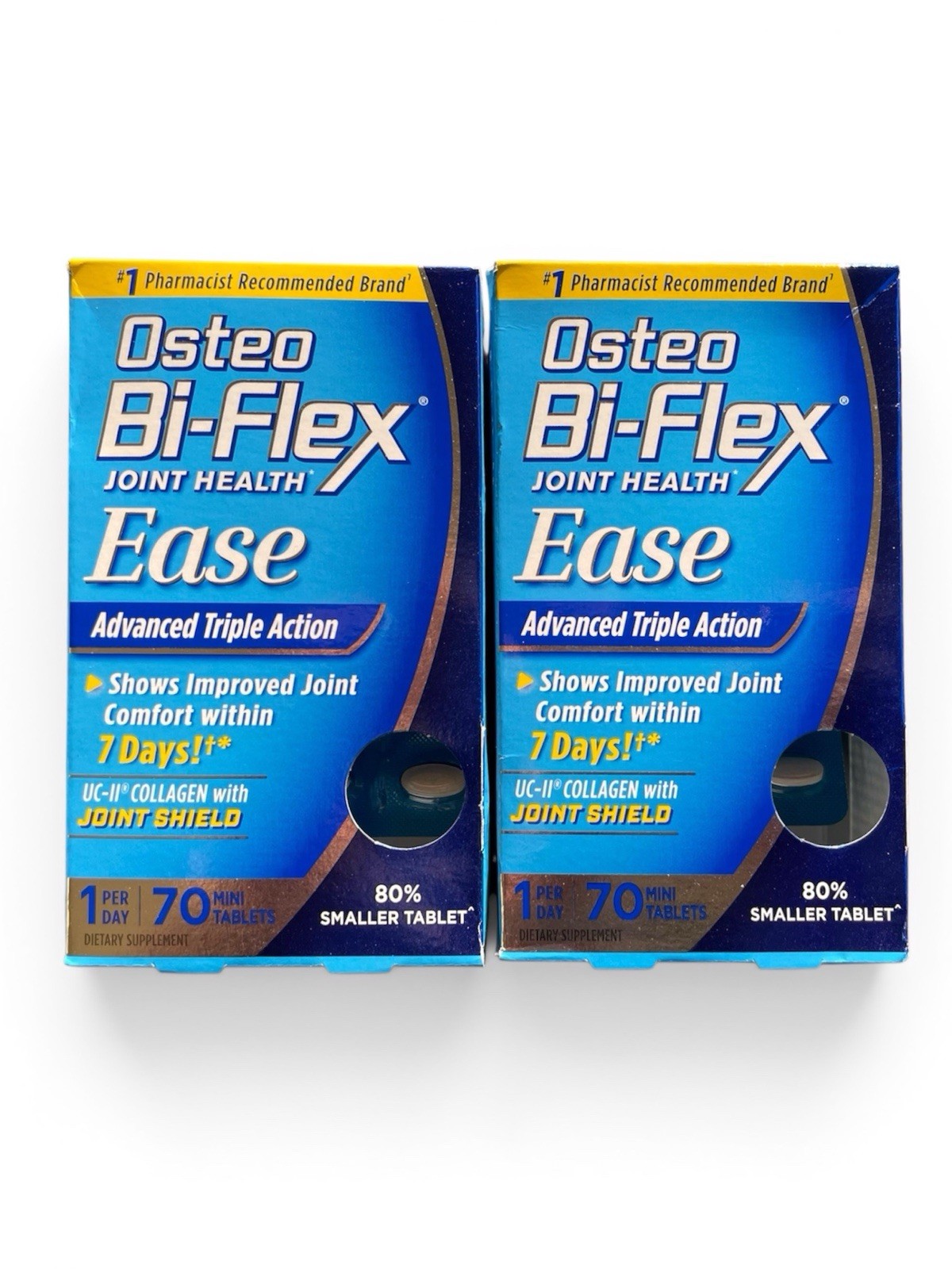 2 Packs Of Osteo Bi-flex Ease Advanced Triple Action 70 Mini Tablets. Ex09/27