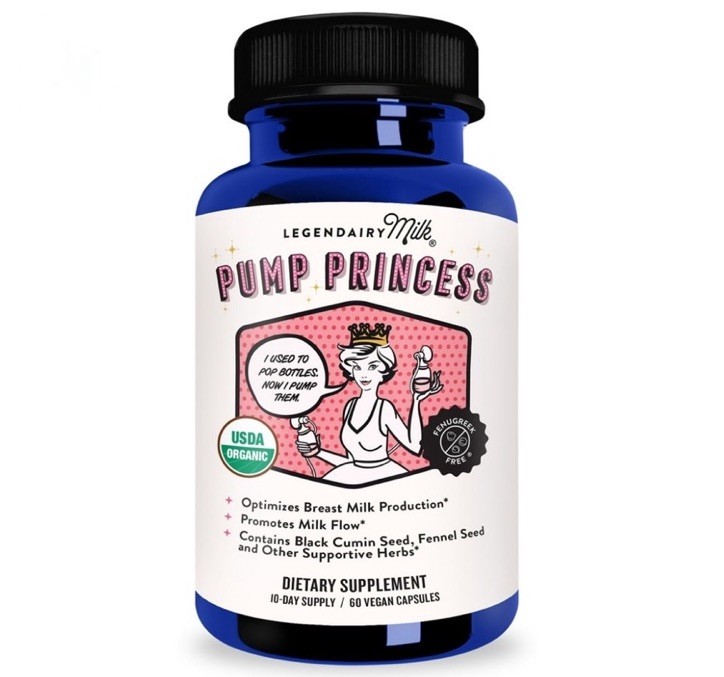 Legendairy Milk Pump Princess Breastfeeding Support Organic Vegan 60 Capsules