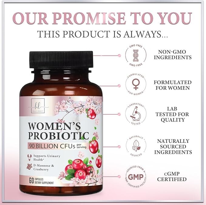 Probiotics for Women Pills with Cranberry – 16 Premium Strains for Vaginal PH