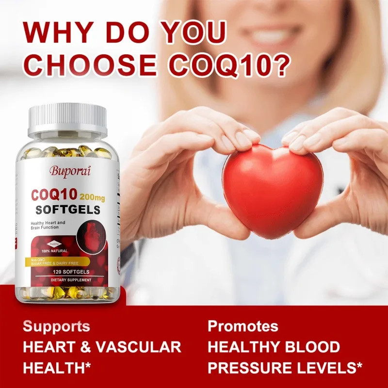 CoQ10 200 Mg 240pcs, Blood Circulation, Supports Heart and Cardiovascular Health