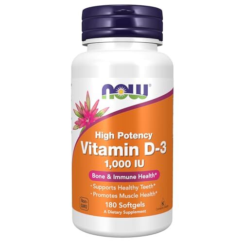 NOW FOODS Vitamin D-3 1000 IU 180 Softgels