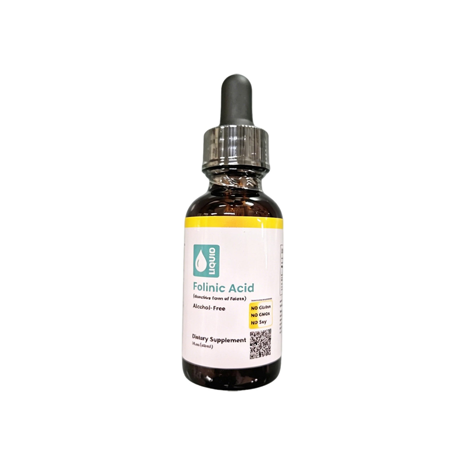 BUY 2 GET 1 FREE California Gold Nutrition Folinic Acid Alcohol 1oz/30ml- 3 Pack