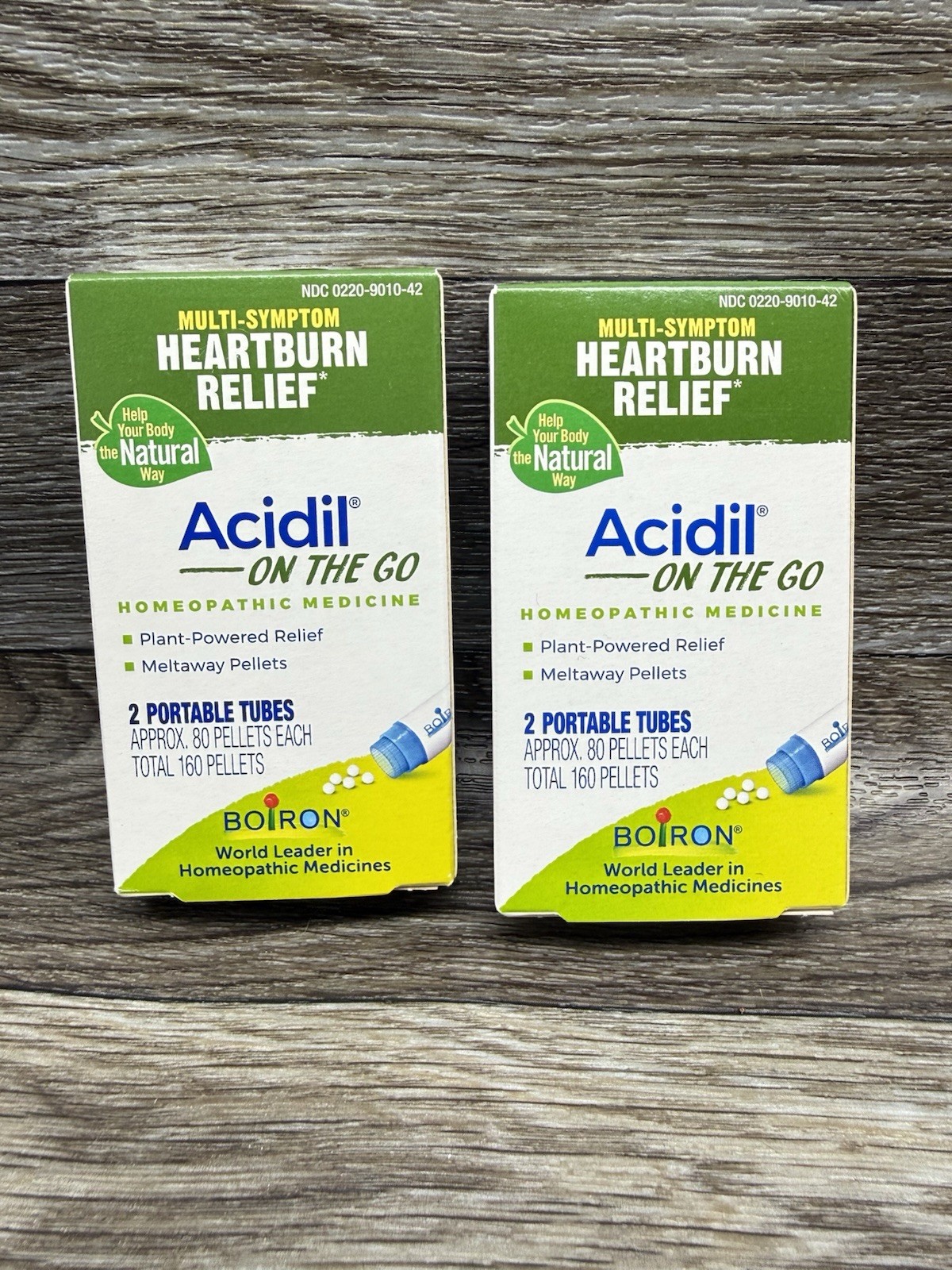 LOT OF 2 BOIRON ACIDIL MELTAWAY TABLETS 60 UNFLAVORED EXP. 06/2027