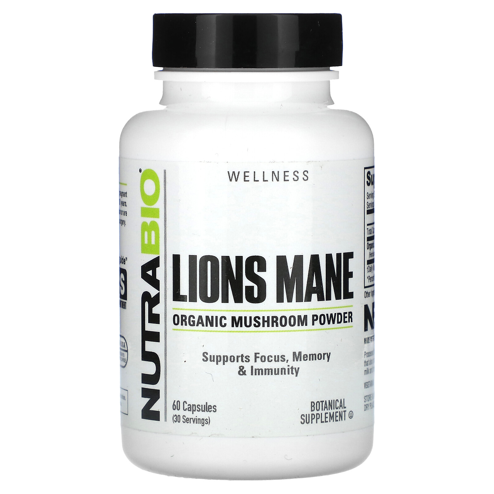 Organic Lions Mane, 60 Capsules