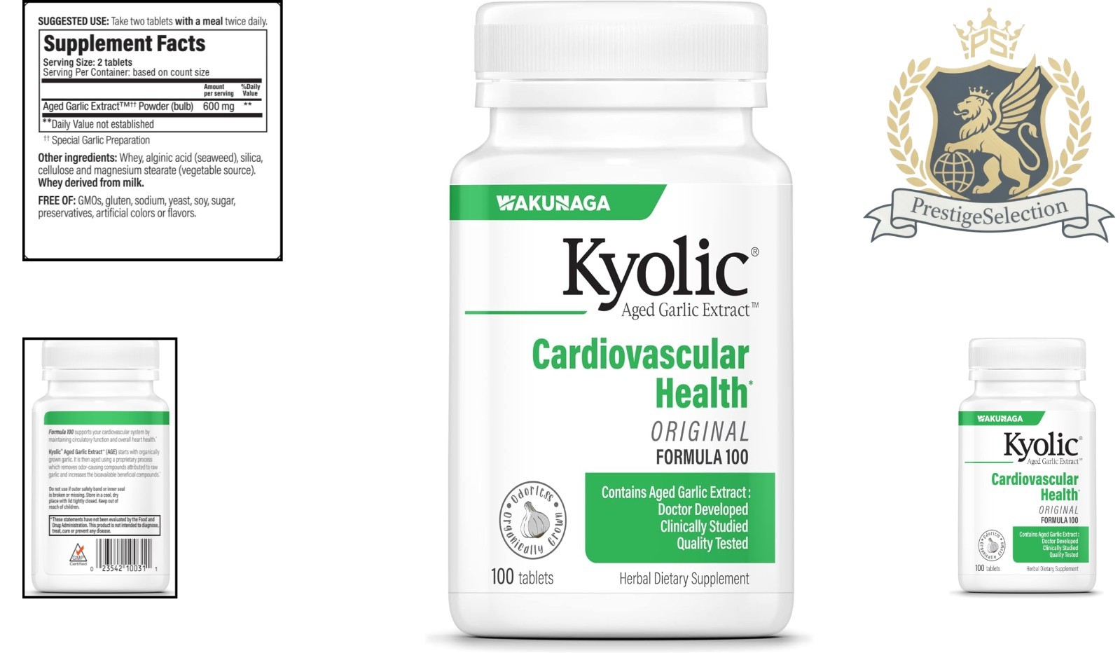 Vegetarian Aged Garlic Extract 100 Tablets – Supports Heart and Immune Health