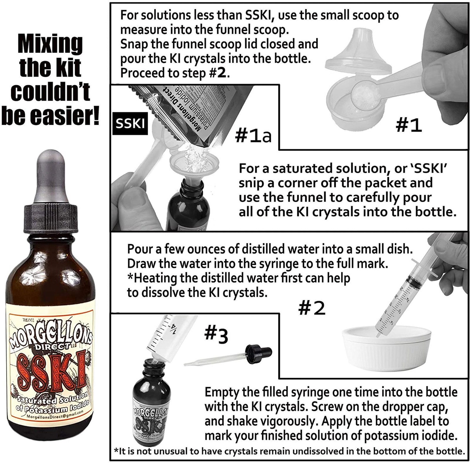 SSKI Iodine Potassium Iodide Solutions Mixing Kit Includes Necessary Tools an…