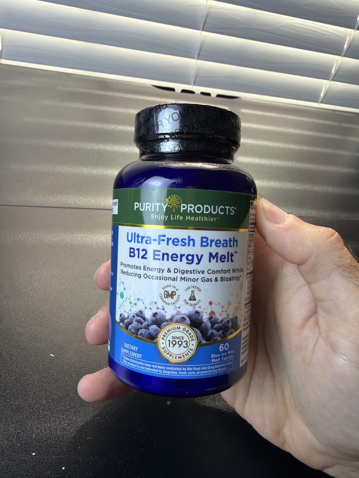 Purity Products Ultra-Fresh Breath B12 Energy Melt 60 Tablets Dietary Supplement