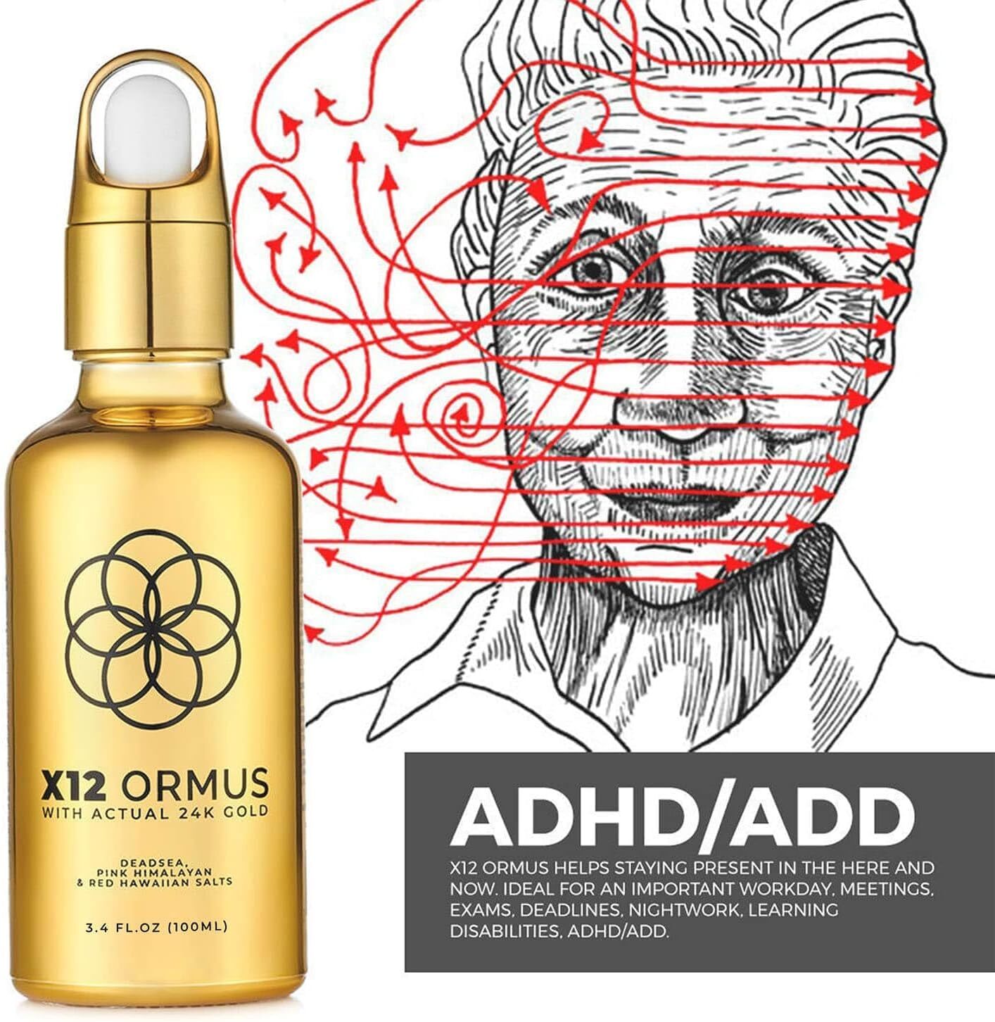 Ormus Monoatomic Gold Concentrate 3.4oz Liquid Gold Dead Sea Himalayan Salt