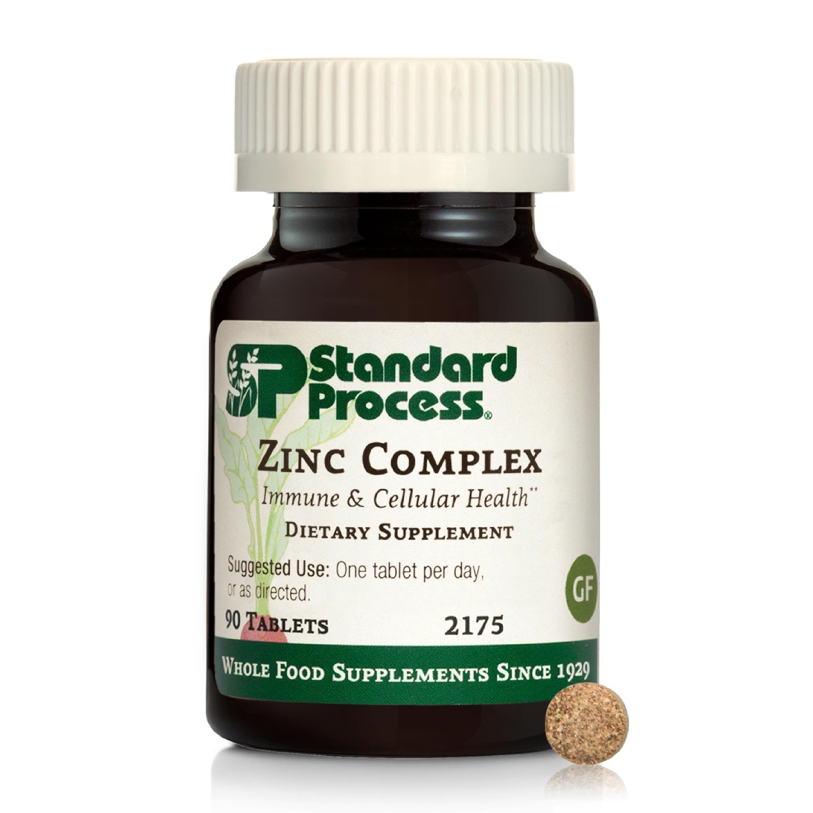 Zinc Complex for Enzyme Function & Immune Support – Gluten-Free, Non-Dairy, 90 T