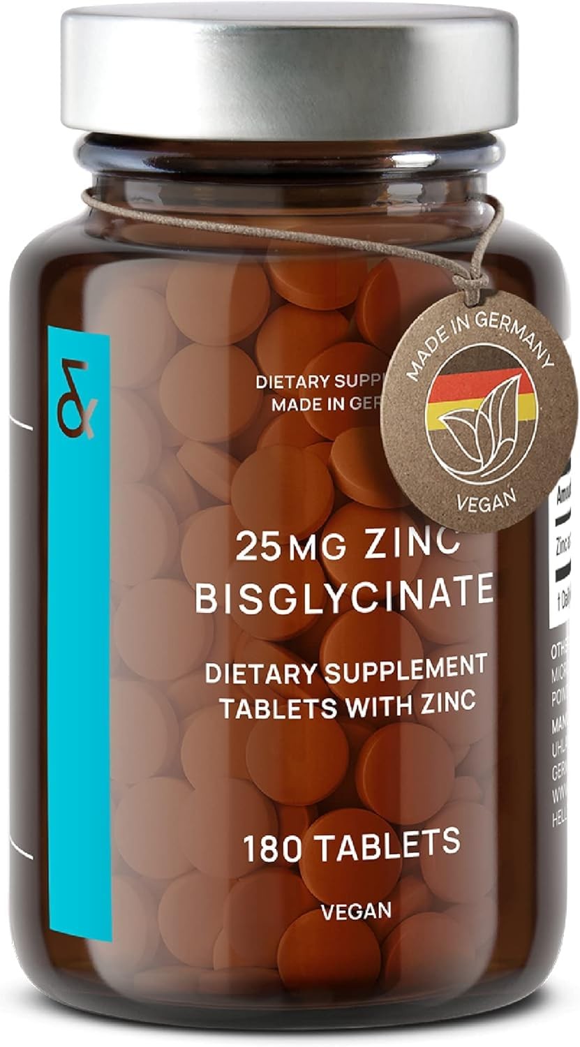 CLAV Zinc 25mg, High Strength, Vegan Certified, 180 Tablets