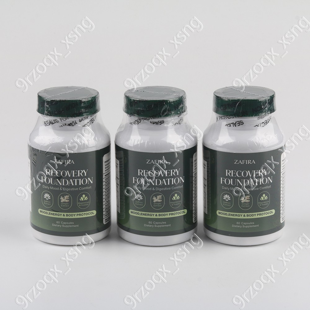 （3 pack）Zafira Recovery Foundation Mood & Digestive Support With Saffron Extrac