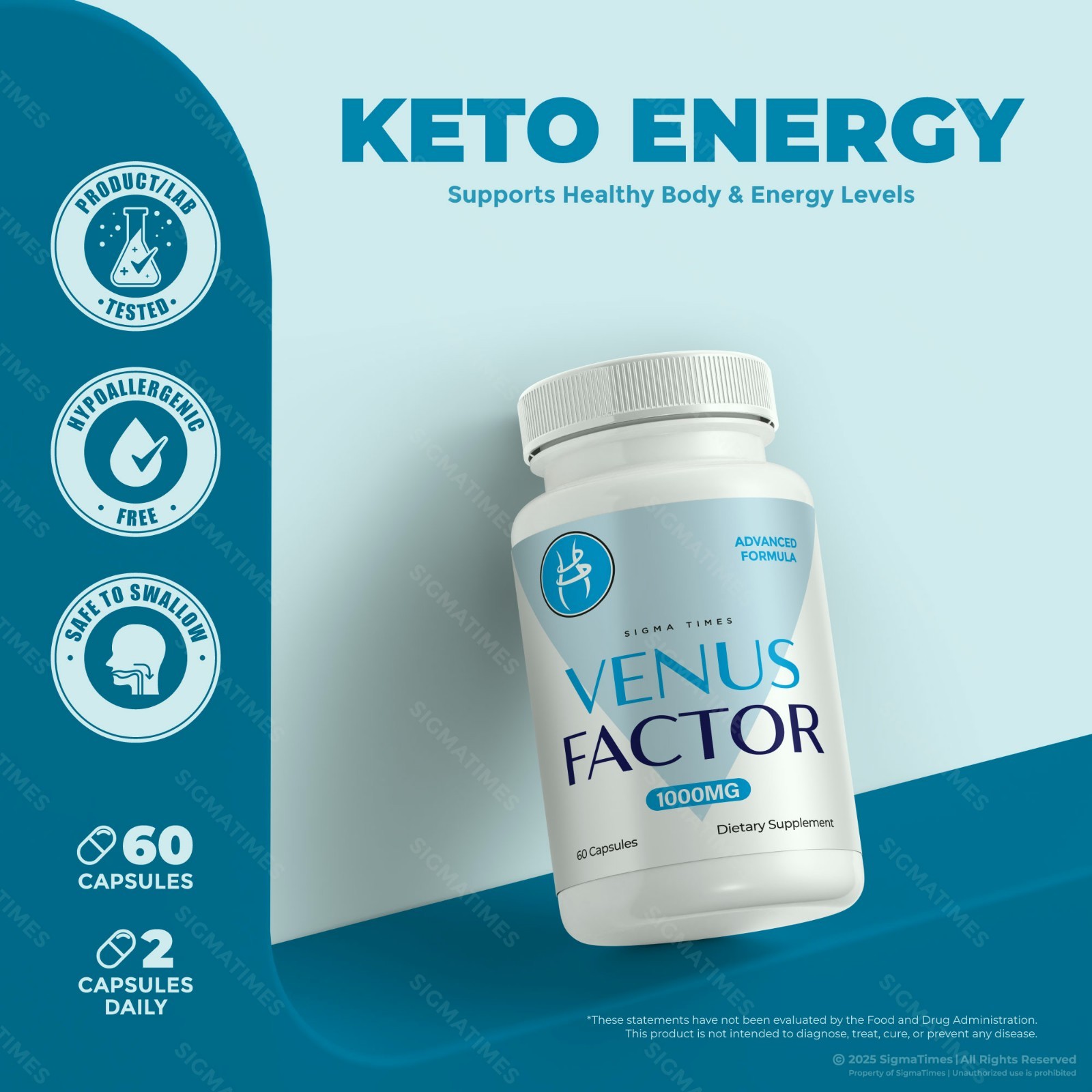Venus Factor Capsules, Advanced Weight Management, Energy & Metabolism – 5 Pack