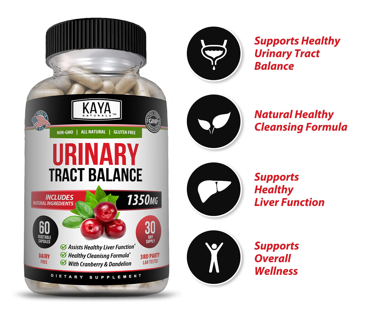 Urinary Tract Balance 1350mg 60ct D Mannose w/ Cranberry Bladder Control Health
