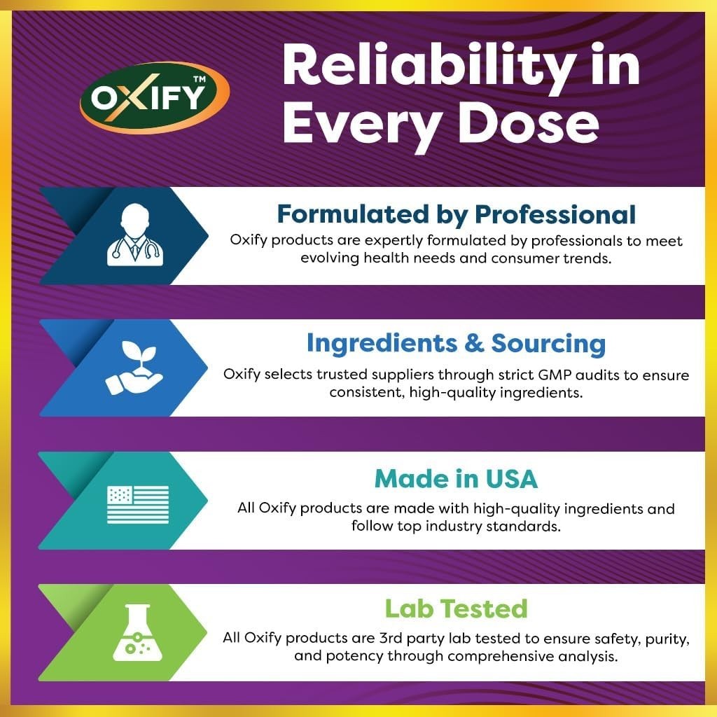 Oxify Mastic Gum 500 mg | 60 Capsules | Gluten-Free, Non-GMO | Supplement Made i
