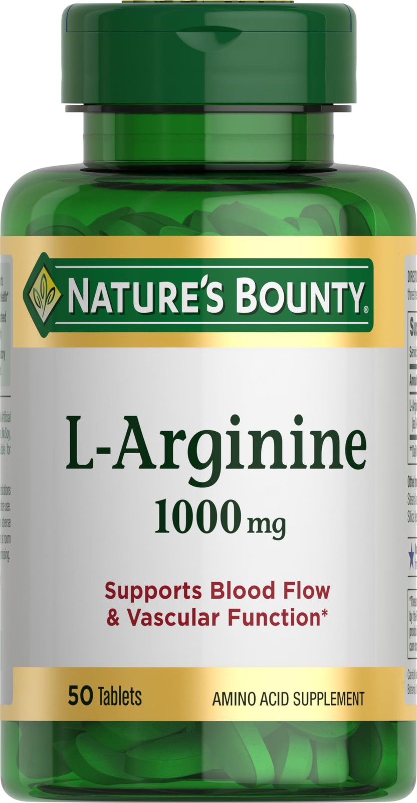 Nature’s Bounty L-Arginine 1000mg for Supporting 50 Count (Pack of 1), N/a