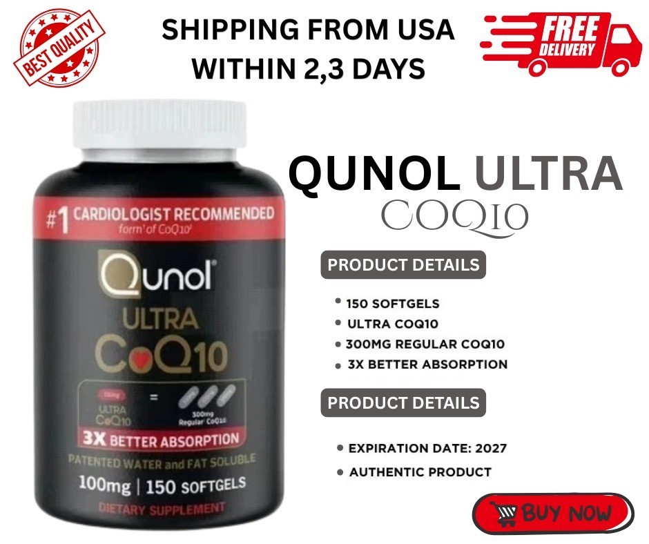 Qunol Ultra CoQ10 – 100 mg – 150 Softgels / NEW & SEALED / EXP 1/28