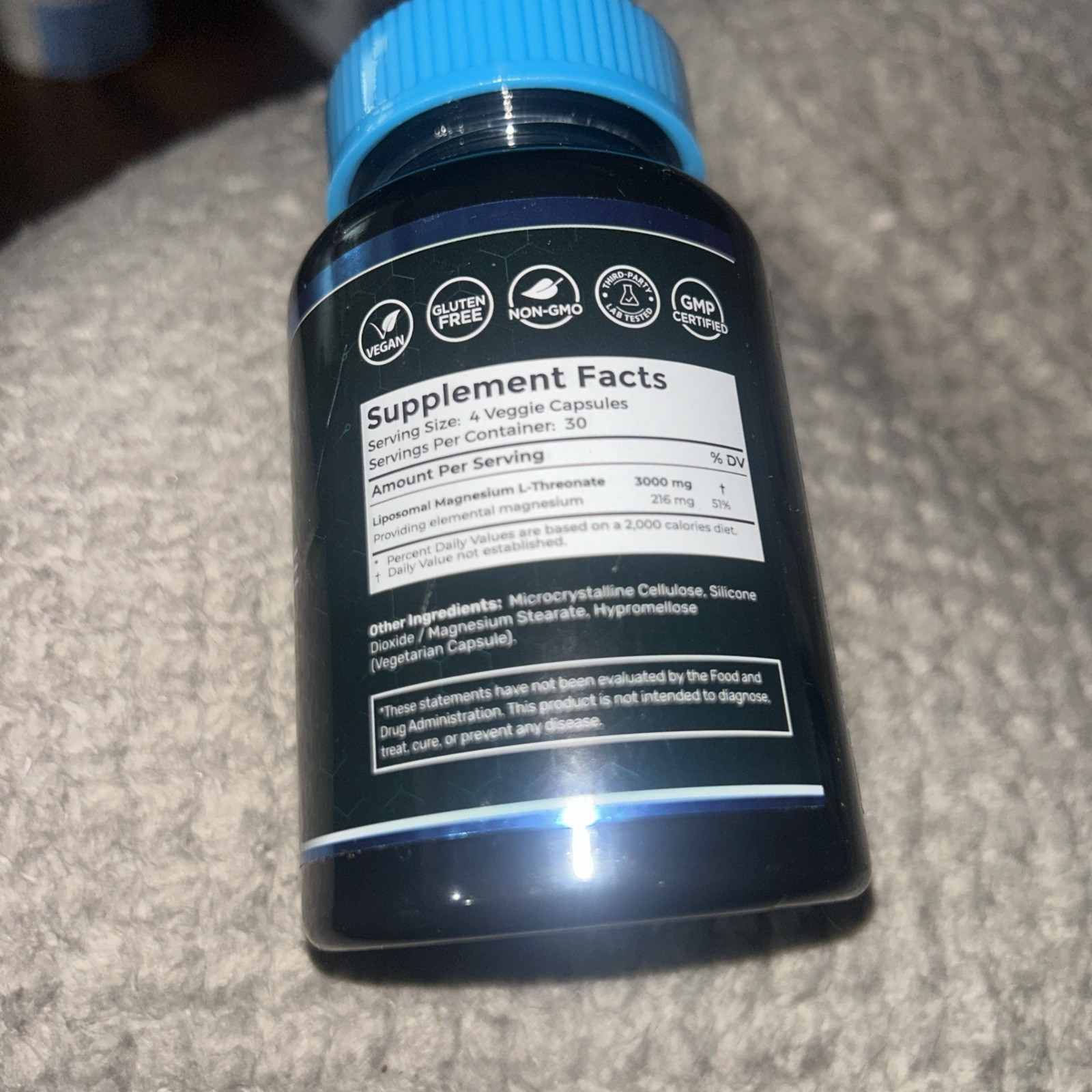 Wellness LabsRX Magnesium L-Threonate 3000 – Focus – 120 ct