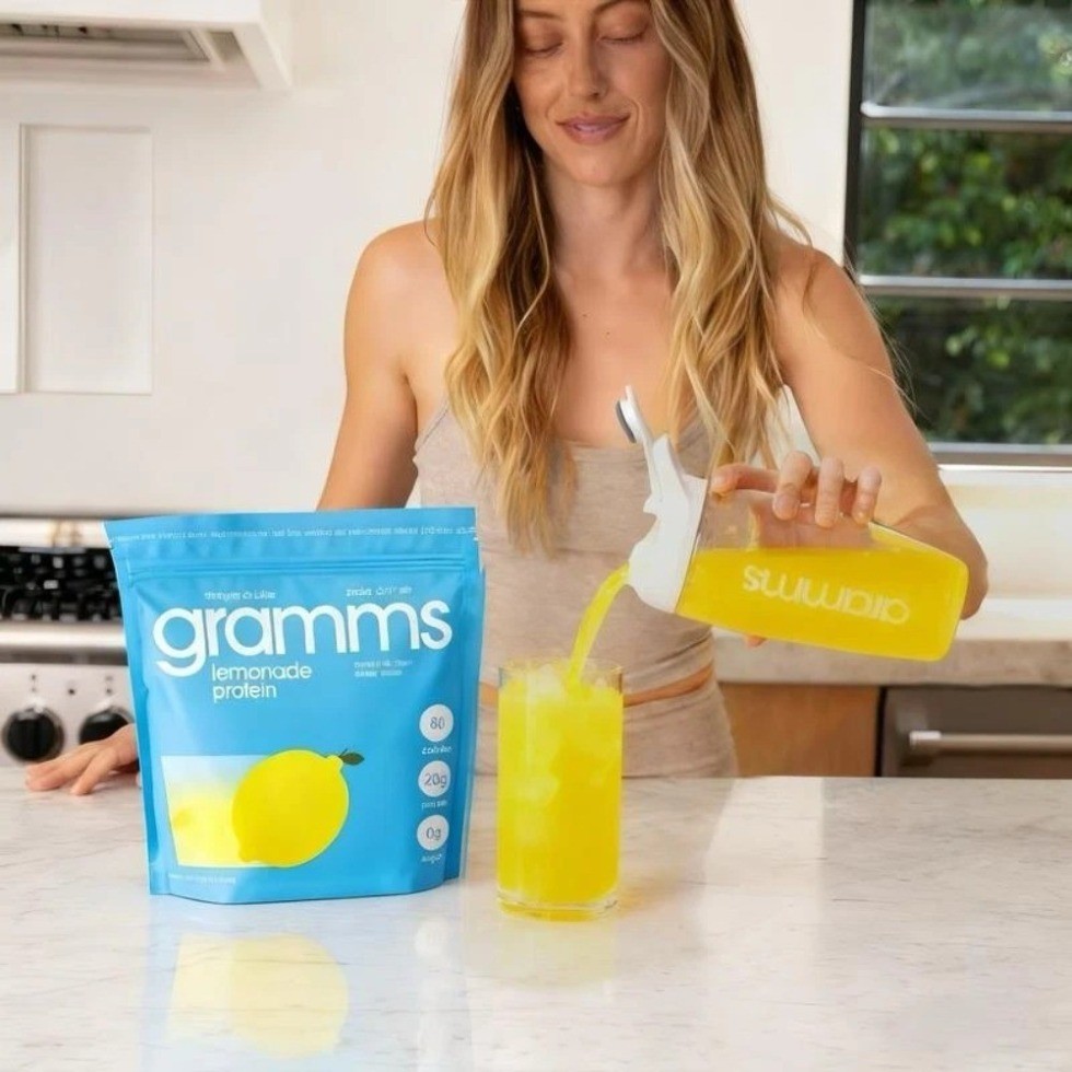 Gramms Lemonade Clear Whey Isolate, 20g Protein, 0 Sugar Grass-Fed Powder（457g）