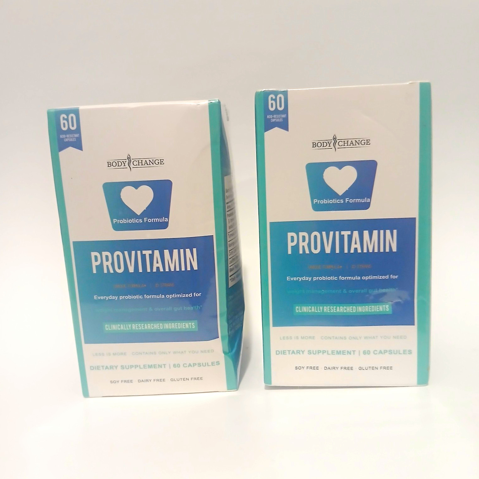Body Change Provitamin Probiotic Capsules Digestive Support 60 Gluten Free