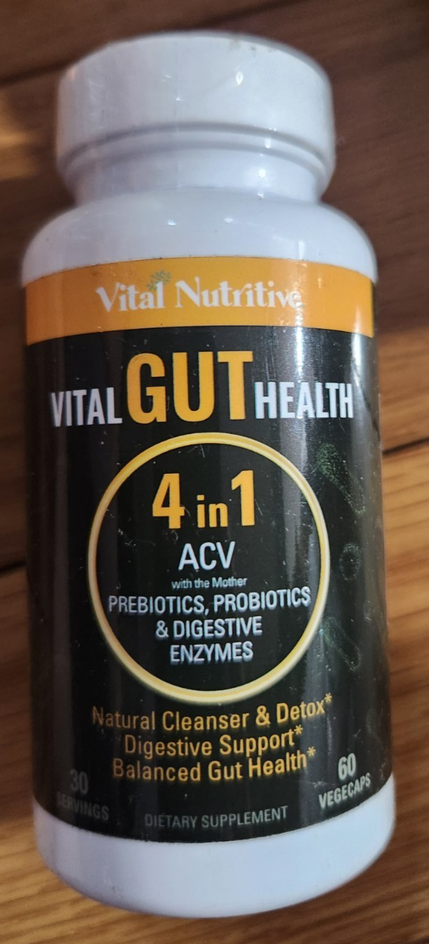 Vital Gut Health 4In1 Formula w/ Apple Cider Vinegar , 60 CAPS