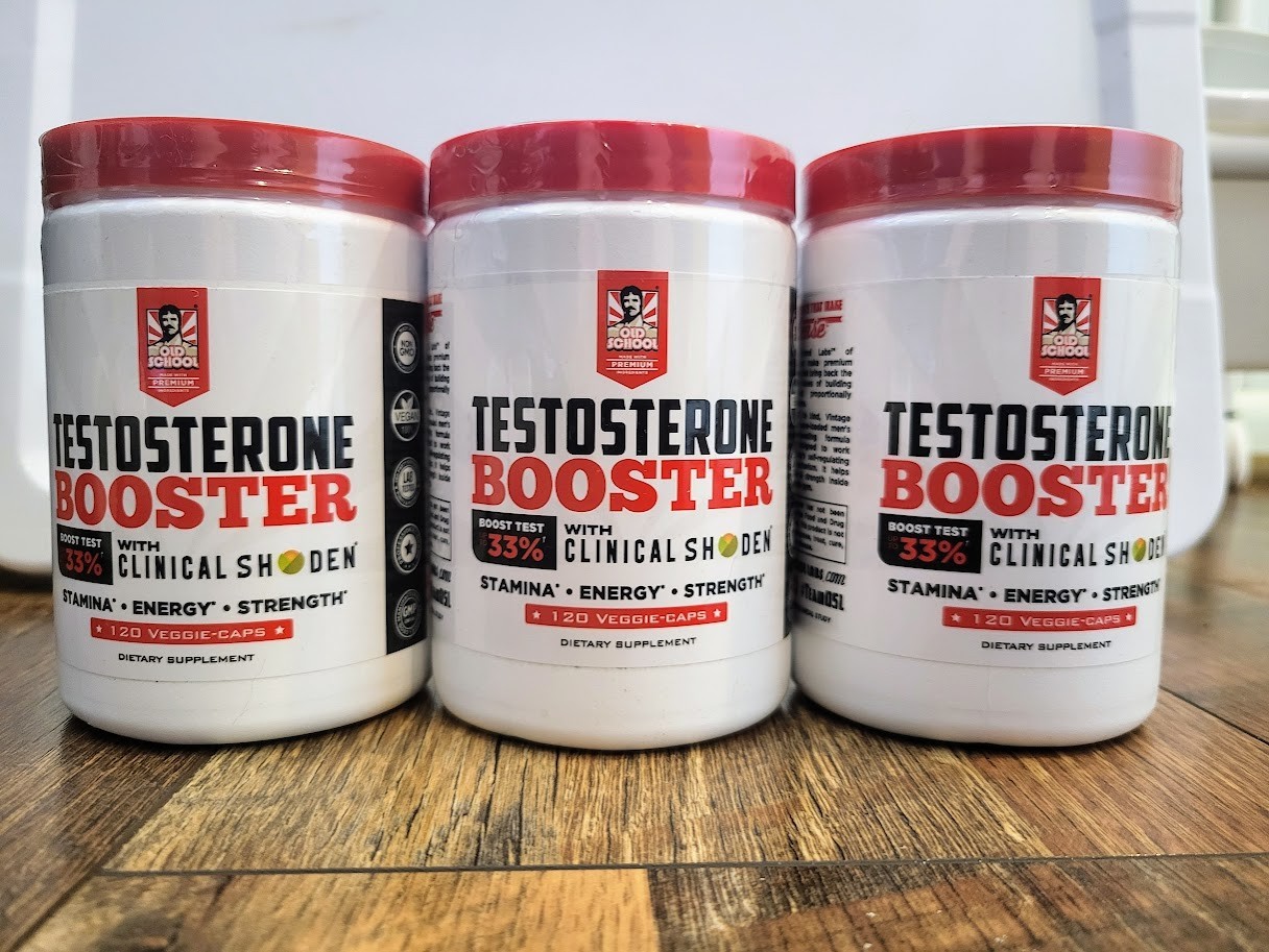 Old School Labs 3 Pack Testosterone Booster 360 Capsules with Clinical Shoden