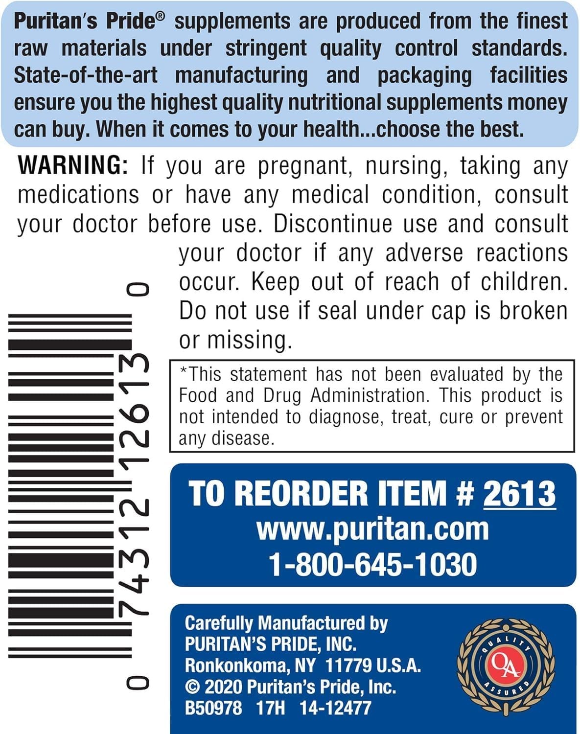 Puritan’s Pride Daily Probiotic Acidophilus, 100 250 Count (Pack of 1)