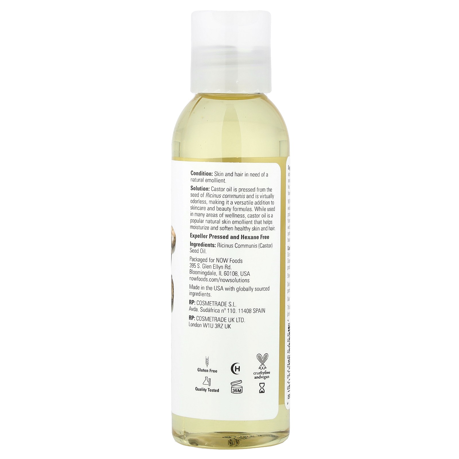 Solutions, Castor Oil, 4 fl oz (118 ml)