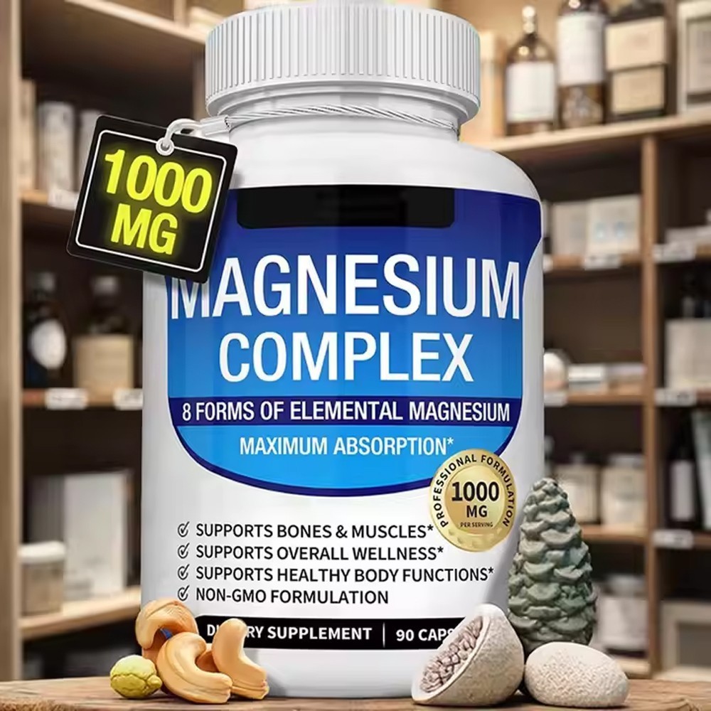 Magnesium 1~5x 8in 1 Complex 1000mg & Blood Sugar Blend Nutrient Combo 90Caps*