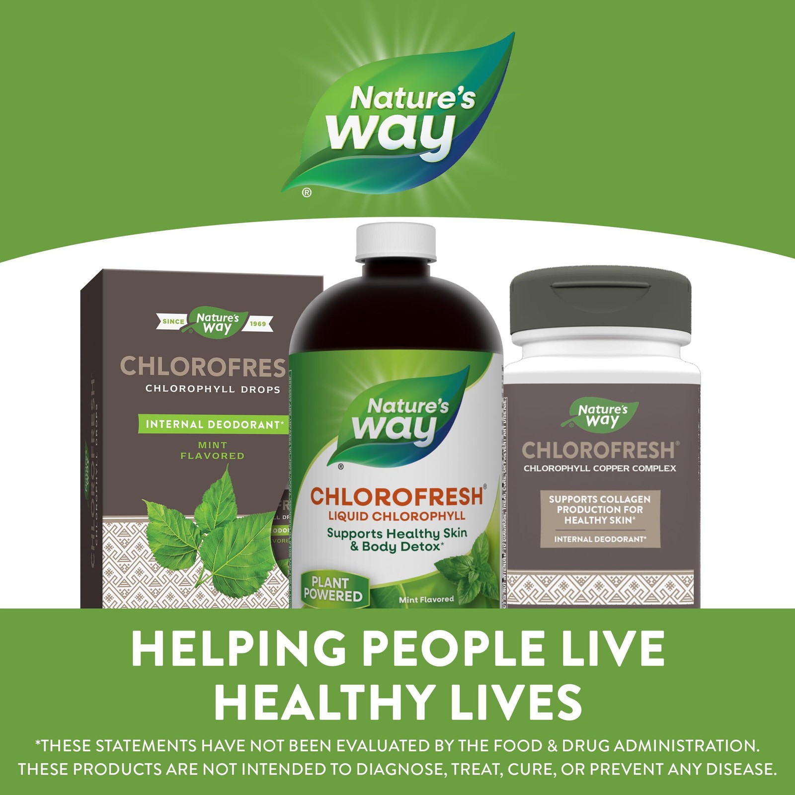 4/27 Nature’s Way Chlorofresh Liquid Chlorophyll Internal Deodorant 16 fl oz, Mi