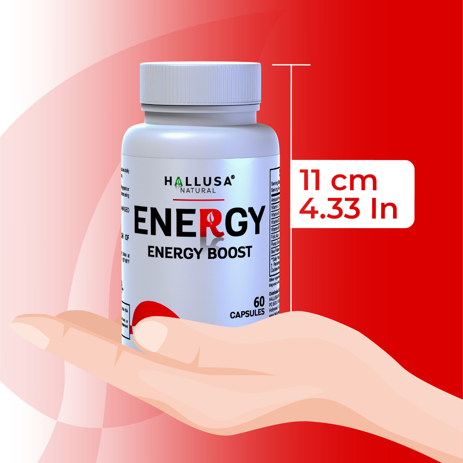 ENERGY – Energy Supplements – Preworkout – Wellness Formula – Amino Energy – 60