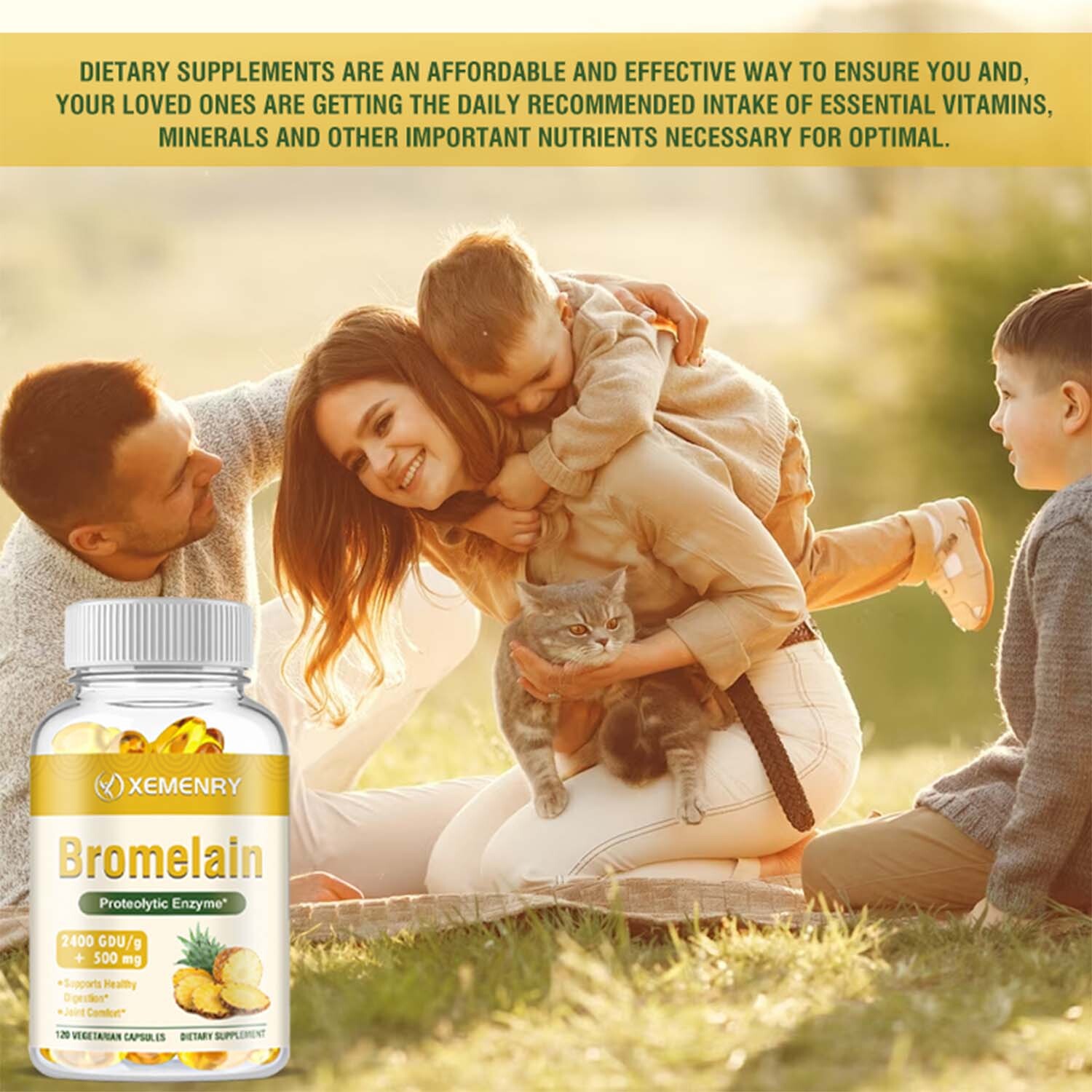 Bromelain 500mg – Natural Immune Support Supplement,Digestive Support,Gut Health
