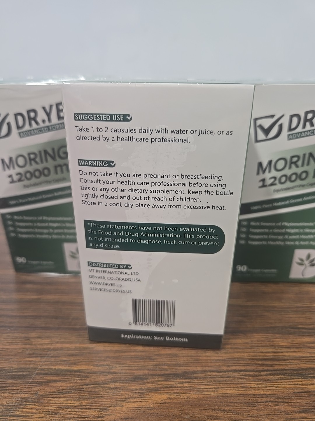 3x Dr. Yes Advanced Formula Moringa Capsules 12000mg 90ct (270 Total) EXP 06/27
