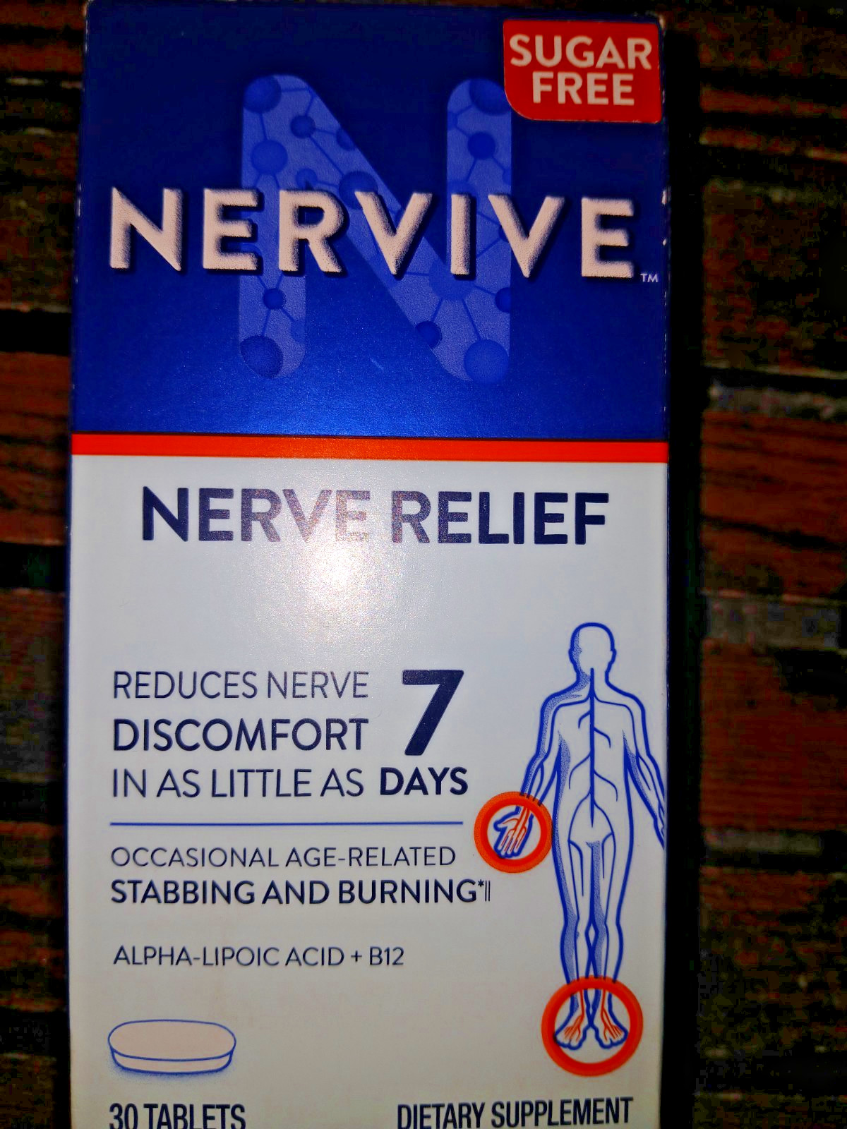 Nervive Nerve Relief, Reduces Nerve Pain & Discomfort, 30 Tablets Exp 6/2028