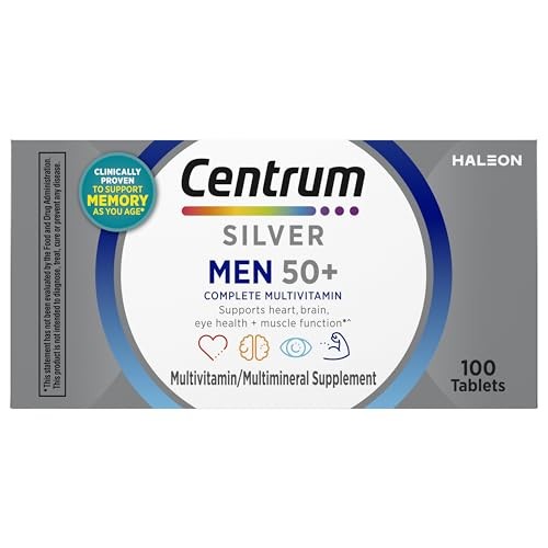 Centrum Silver Multivitamin for Men 50 Plus, 100 Count (Pack of 1)