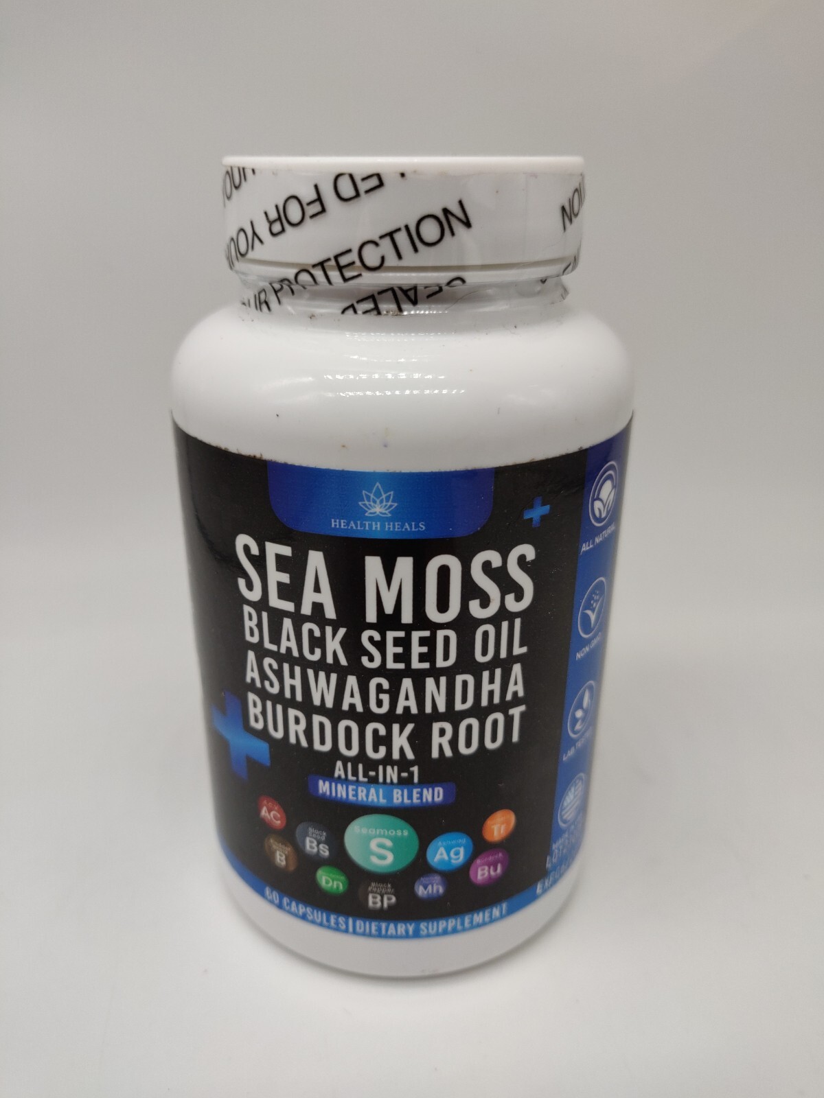 Sea Moss Black Seed Oil Ashwagandha Mineral Blend 60 Caps Exp 06/2025