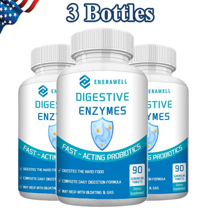 3x 90ct Digestive Enzymes Prebiotic & Probiotic, Gas, Constipation, Bloating Aid