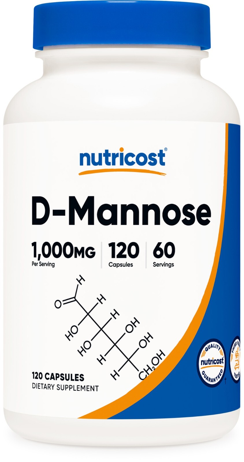 Nutricost D-Mannose 500mg Per Capsule, 120 Capsules, 1000mg Per Serving