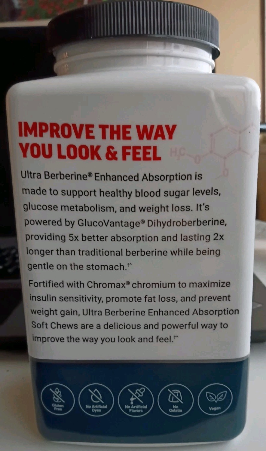 GlucoVantage Berberine Chromium Fat Loss Weight Management Blood Sugar Control