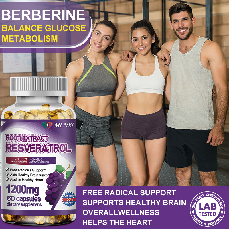 （5 Pack） Resveratrol – Brain Support, Mental Focus, Heart Health, Immune Support