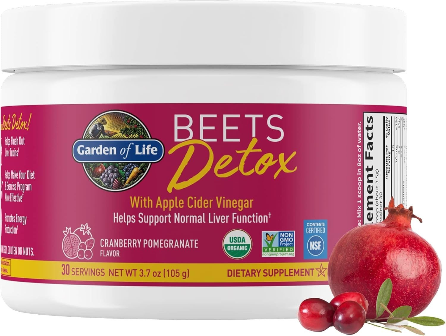 Detox Beets Cranberry Pomegranate Organic, 3.7 Ounce