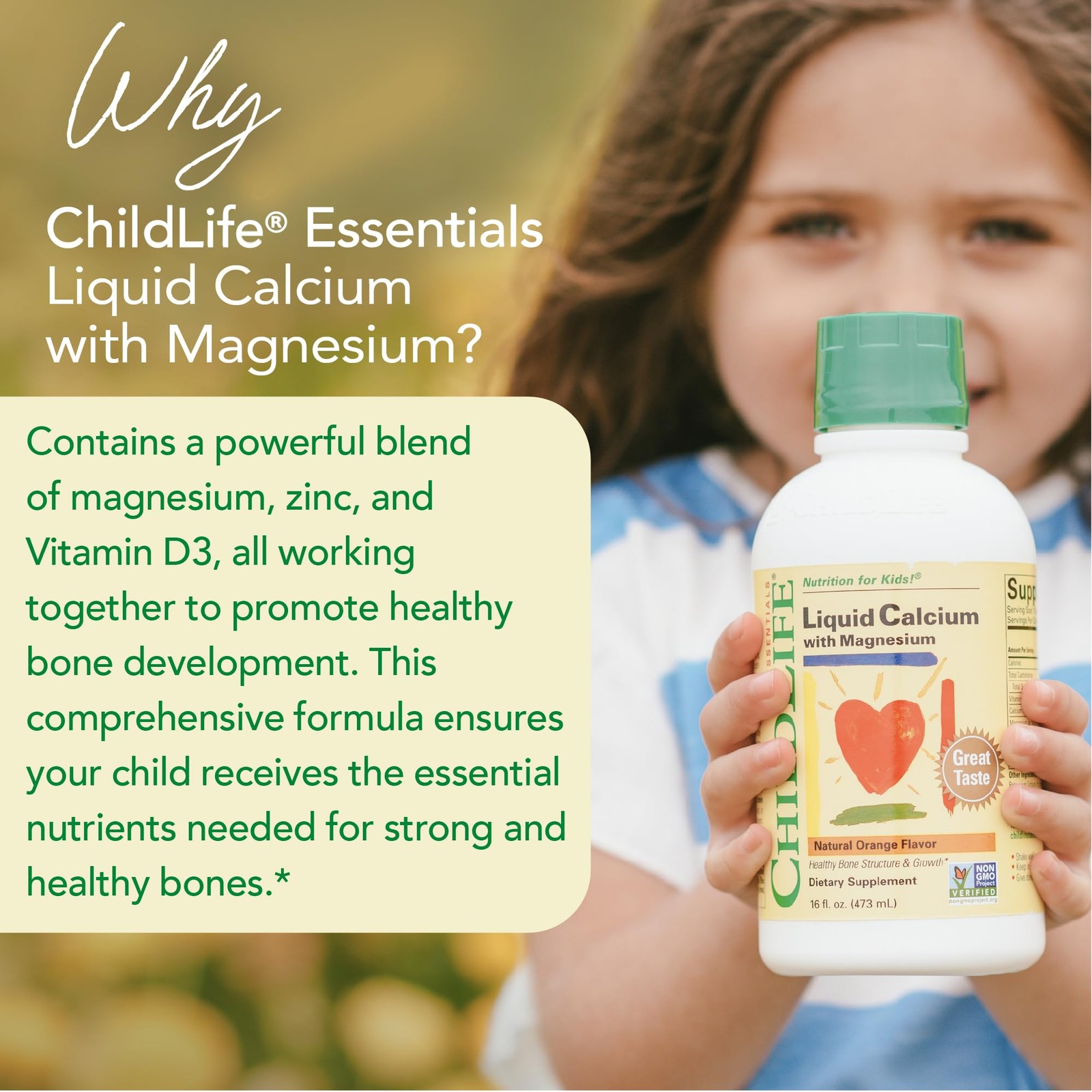 ChildLife Essentials Liquid Calcium Supplement 16 Fl Oz (Pack of 1), Multi