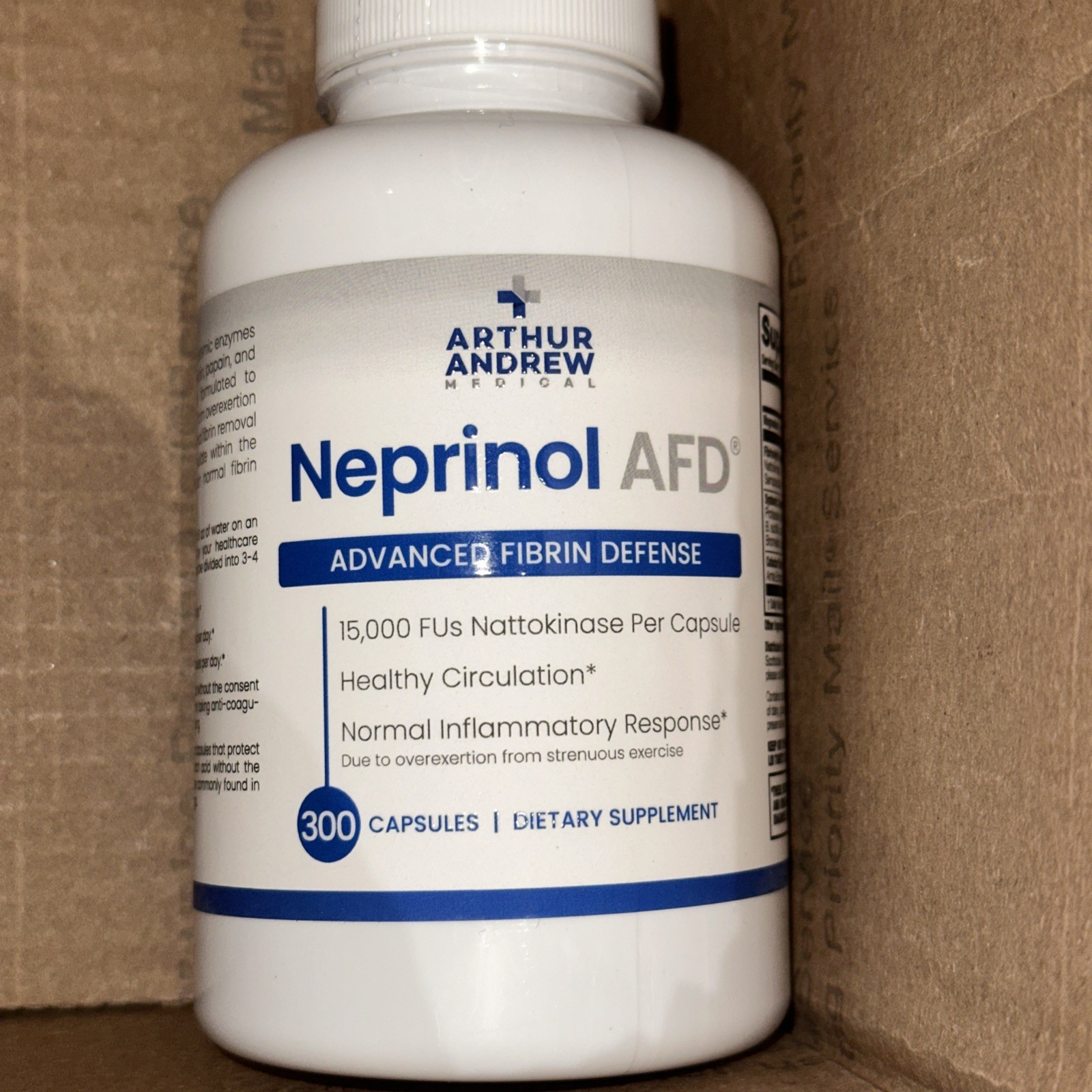 Neprinol AFD Advanced Fibrin Defense – 500 mg 300 Capsules Exp 11/26
