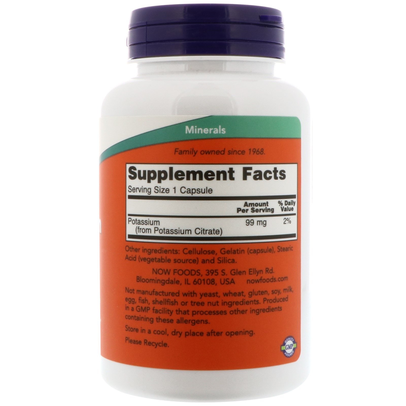 Now Foods, (2 Pack) Potassium Citrate, 99 mg, 180 Capsules
