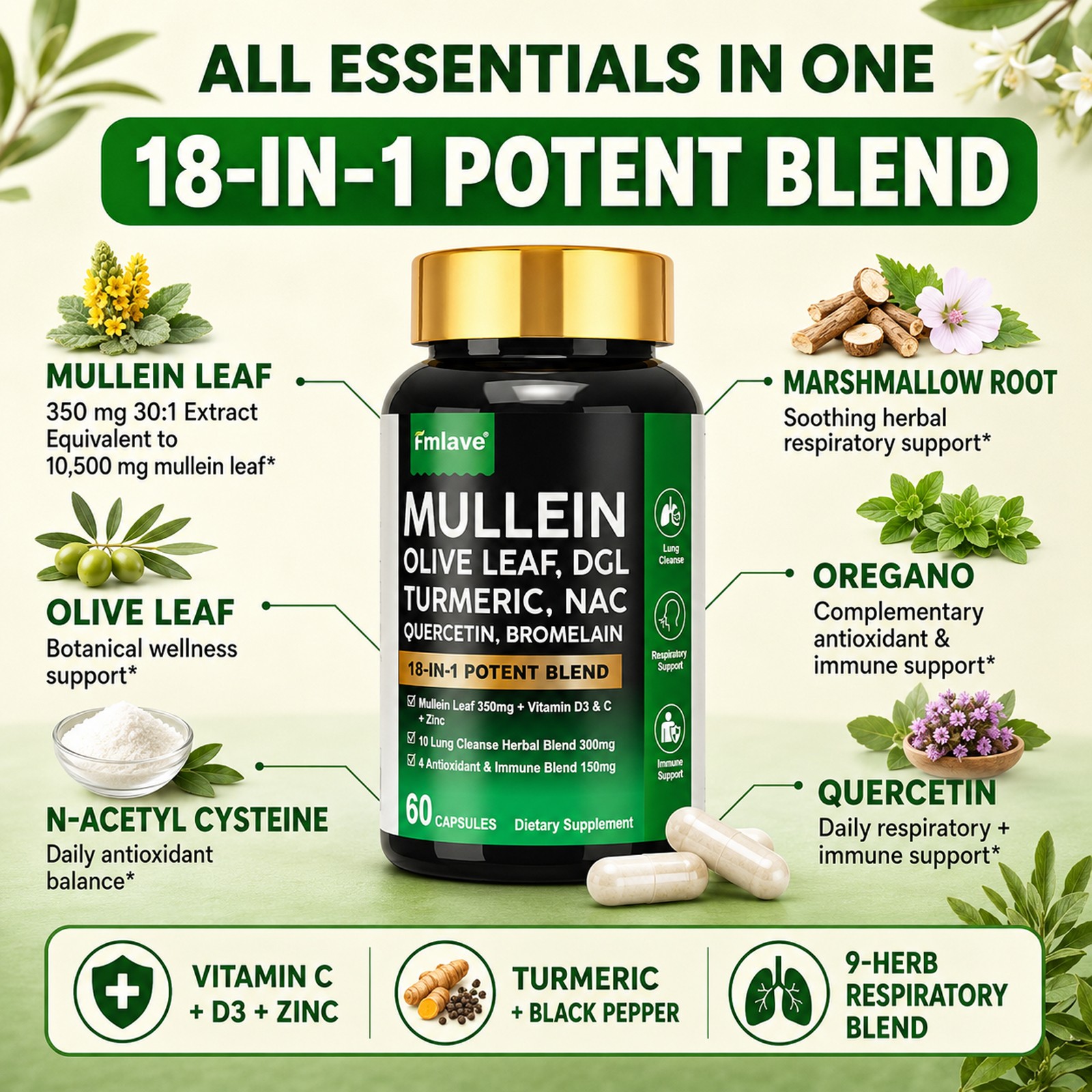 Mullein Lung Cleanse – Herbal Lung Detox & Cleanse for Respiratory Lung Health