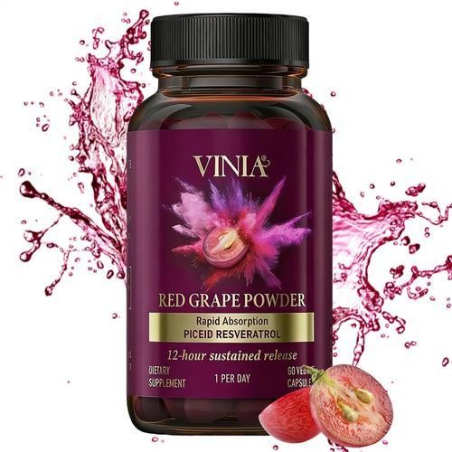 VINIA Resveratrol Piceid Supplementation Non-GMO, 60ct Increases Blood Flow