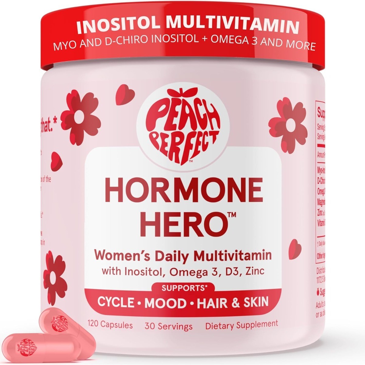 Peach Perfect Myo & D-Chiro Inositol 40:1 Blend with Multivitamin & Omega-3++