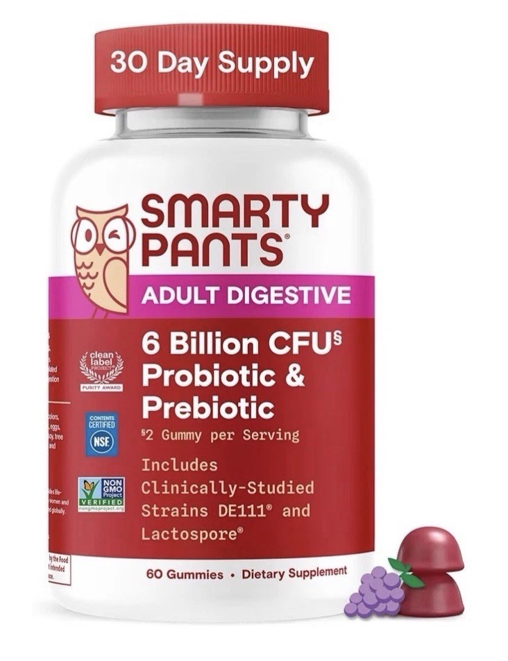 Delicious Grape Probiotic & Prebiotic Gummies – 6 Billion CFU Digestive Health!